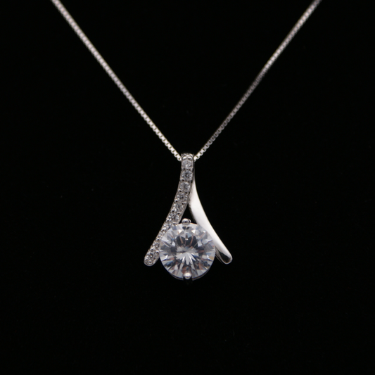 Silverhalsband med Zirkonsten